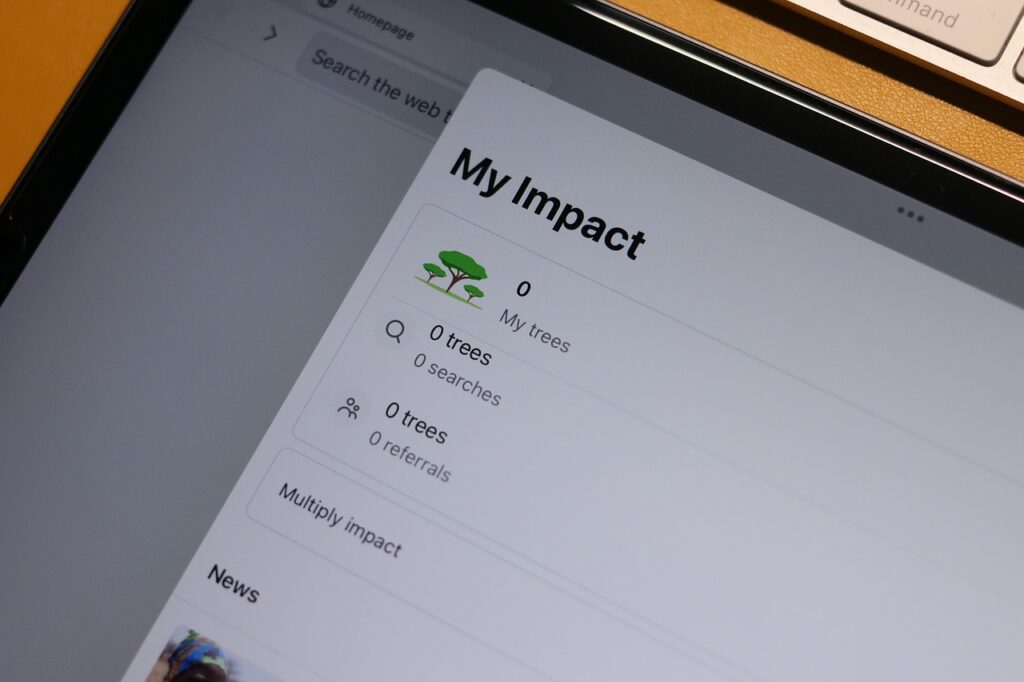 ecosia, search, my impact, tree planting, stats, ipad, closeup, ecosia, ecosia, ecosia, ecosia, ecosia, stats, stats